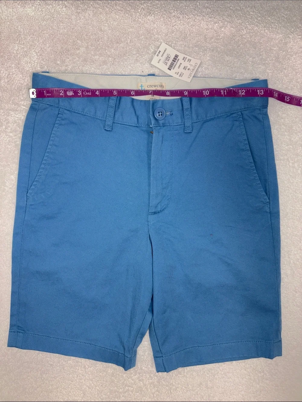 Crewcuts Blue Chino Shorts 5 pocket adjustable waist nwt boys 10